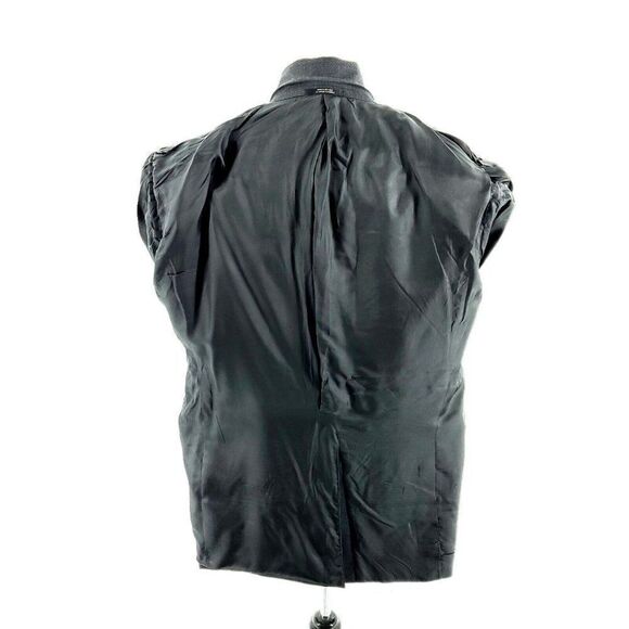 Hart Schaffner Marx Wool 2 Button 2 Piece Suit 40R Gray Check 35/30 Blue Windowp - Picture 12 of 12